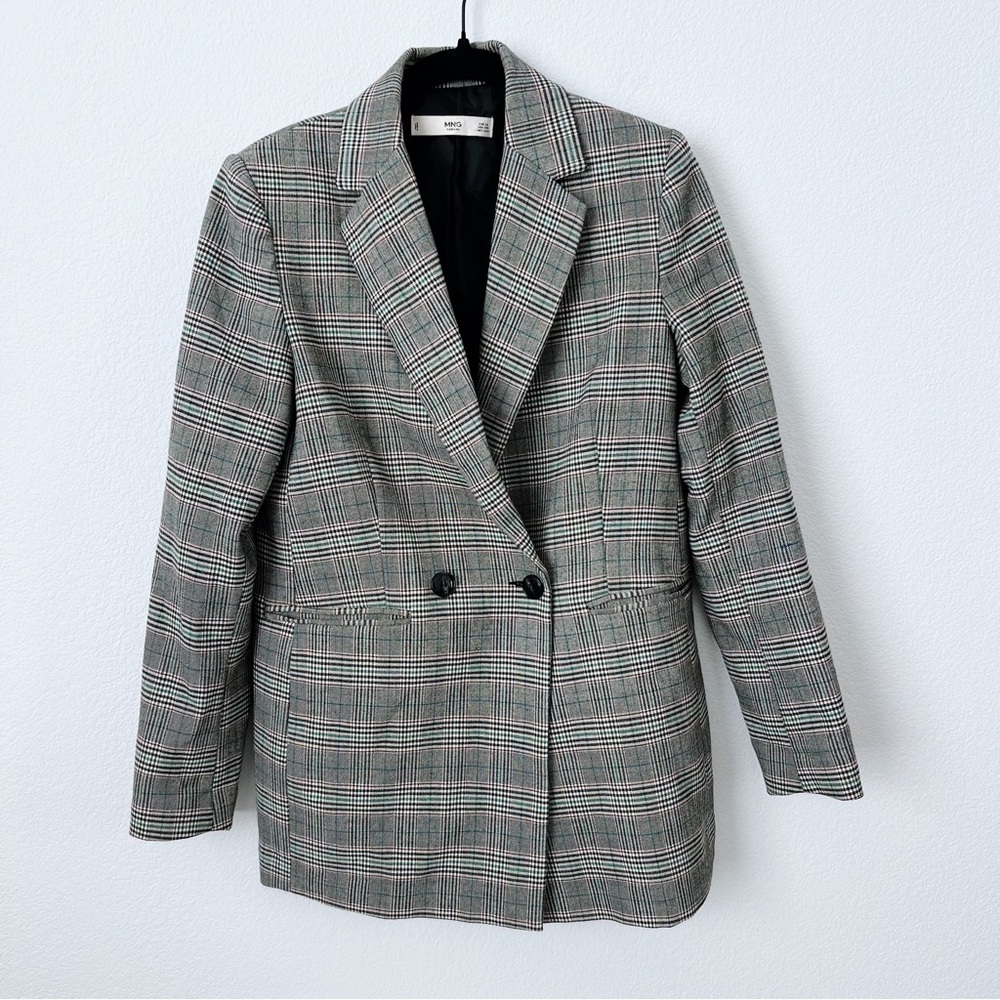 Mango Plaid Blazer